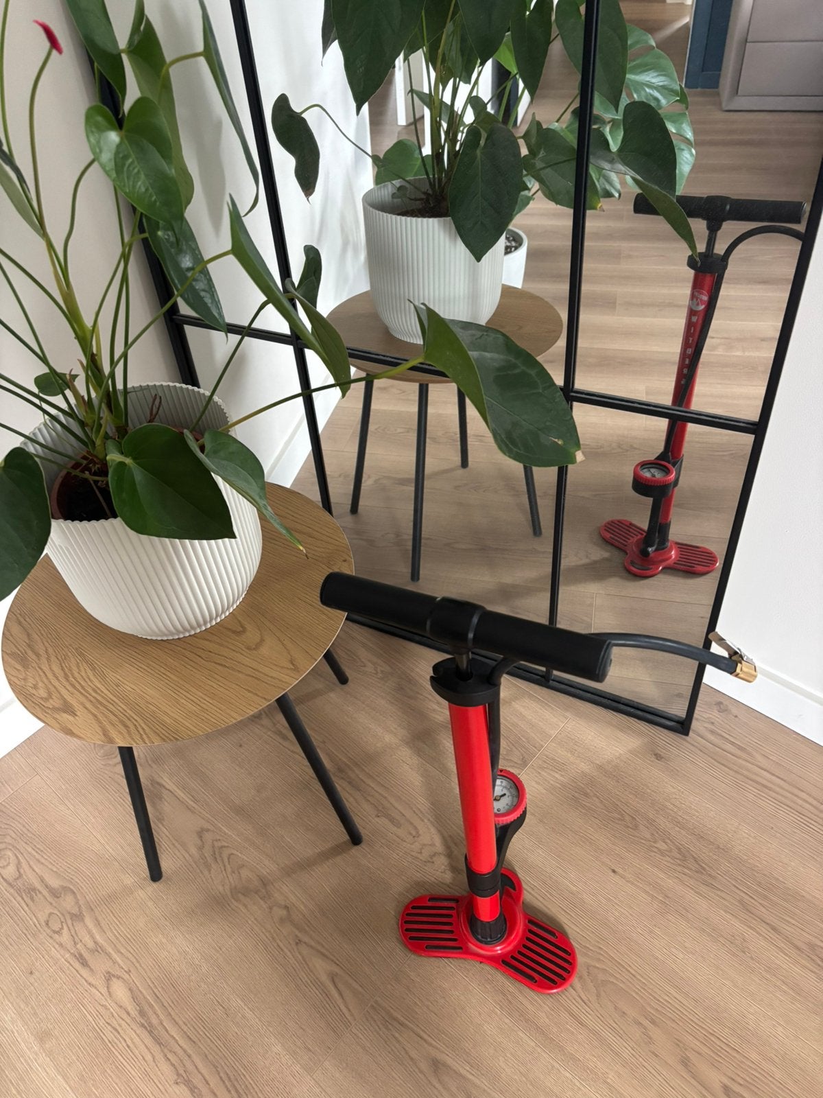 Fietspomp pro met manometer, Ophalen of Verzenden, Drukmeter, Gebruikt