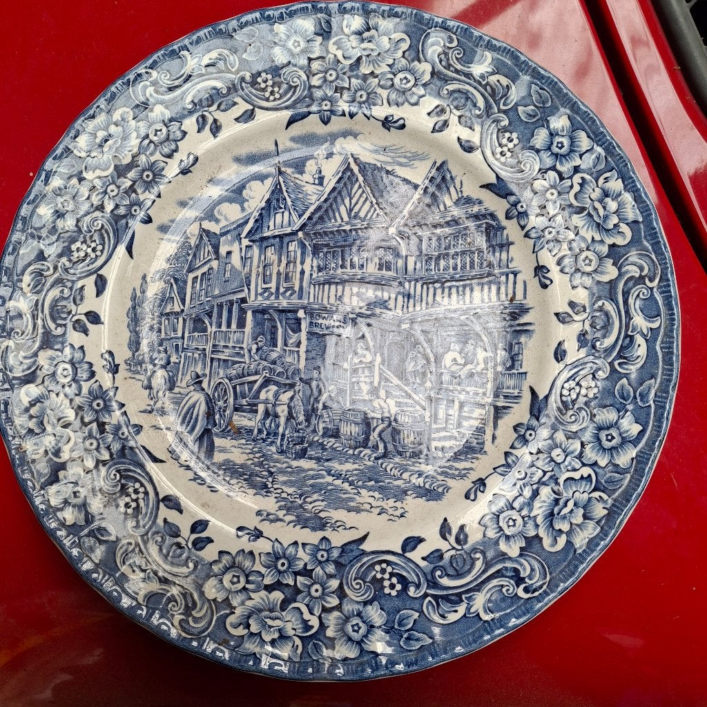 Assiette anglaise du 17 siècle, peinte à la main +  Delft, Antiquités & Art, Enlèvement ou Envoi
