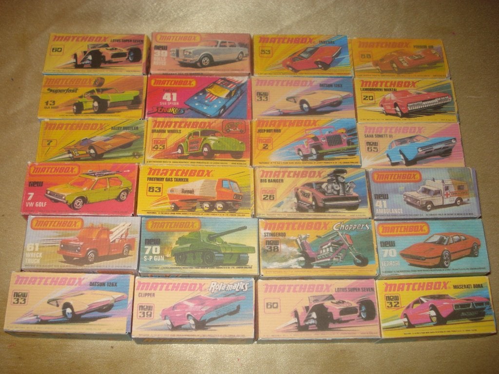 MATCHBOX SUPERFAST Lot 2 de 24 Boîtes Reproductions, Enlèvement ou Envoi, Neuf, Voiture