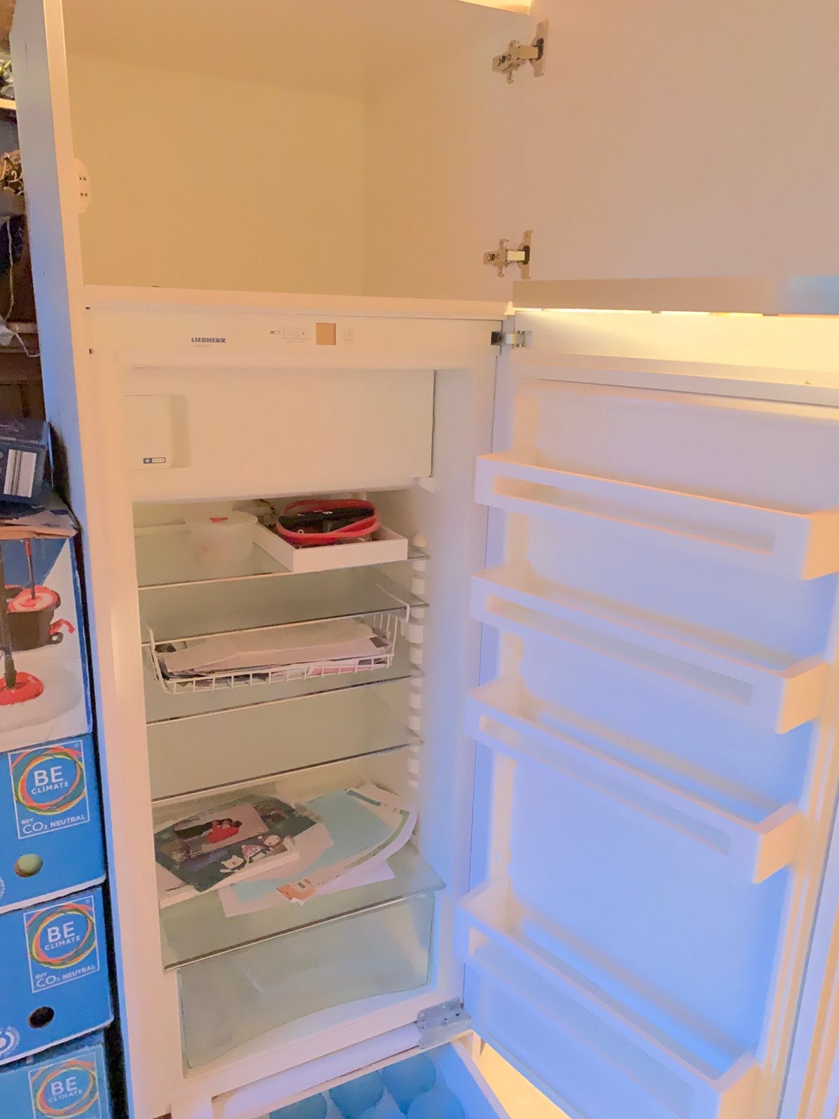 Inbouwkoelkast met kast, Ophalen, Zo goed als nieuw