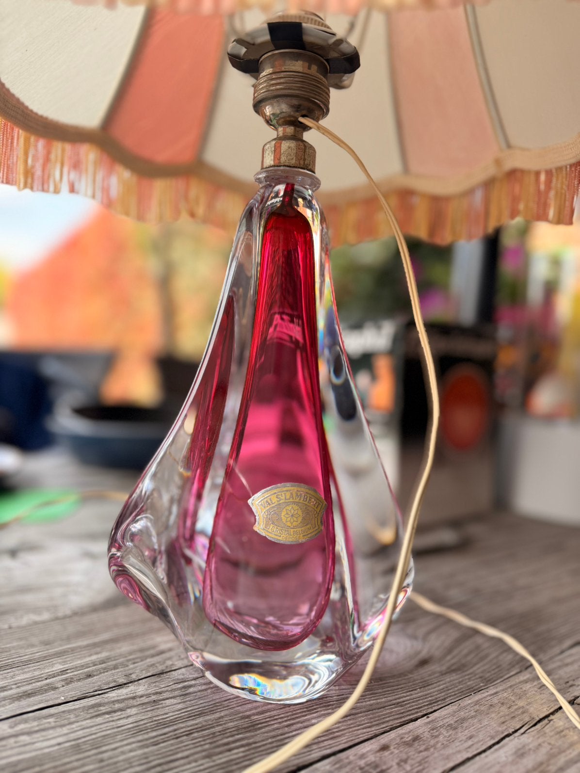 Lamp val saint lambert, Roze, Ophalen, Zo goed als nieuw, Vintage