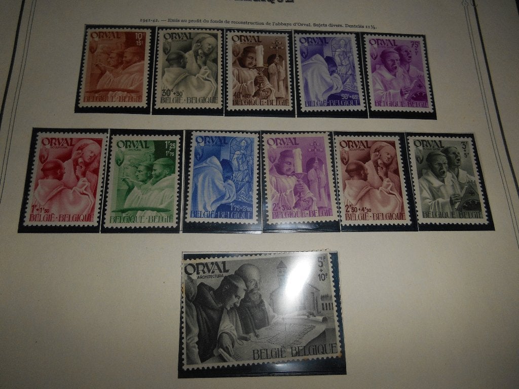 Série de 12 Timbres Belge ORVAL 1941-42, Enlèvement ou Envoi