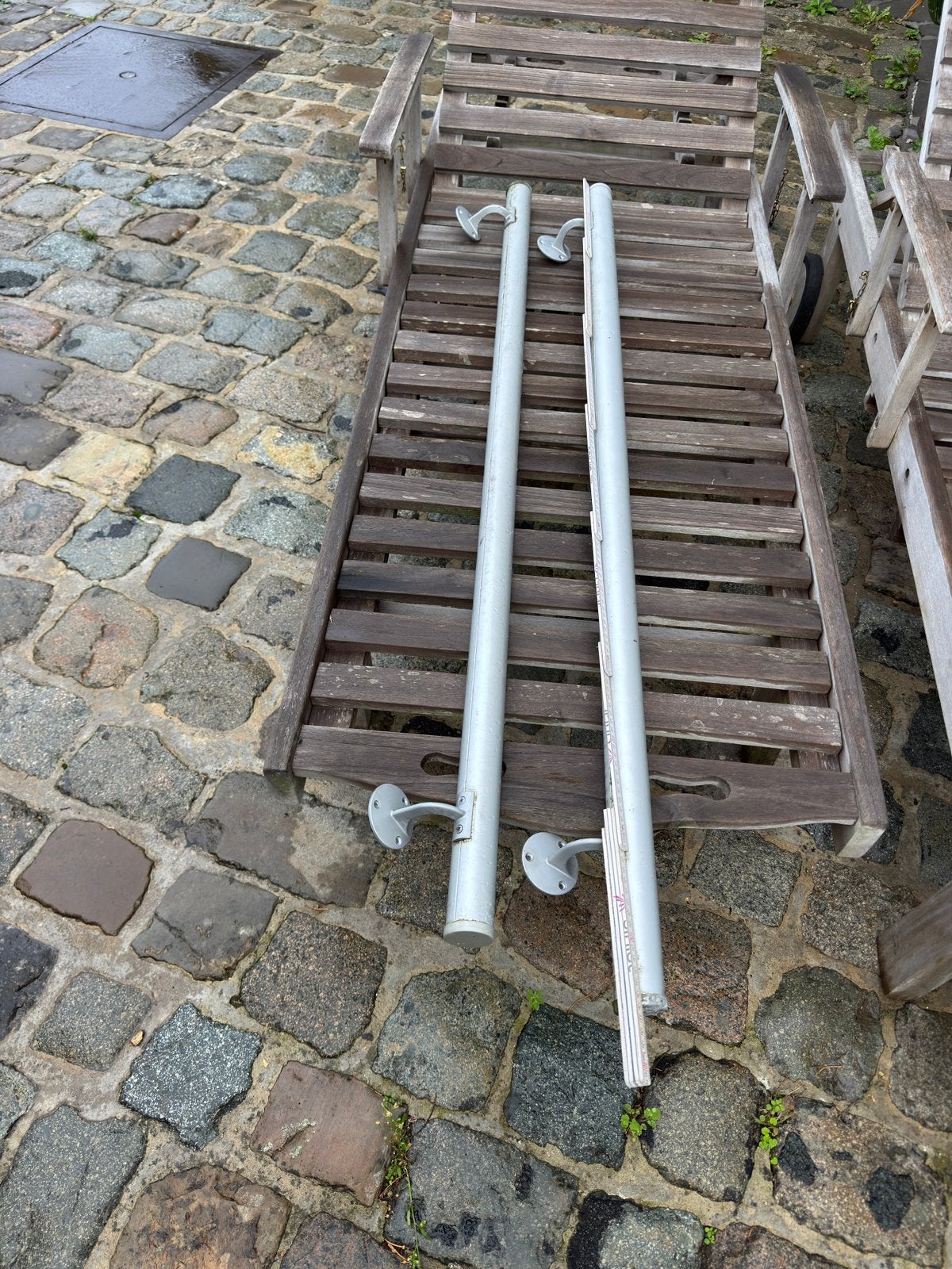 2x alu leuning 135cm, Doe-het-zelf en Bouw, Ophalen, Gebruikt