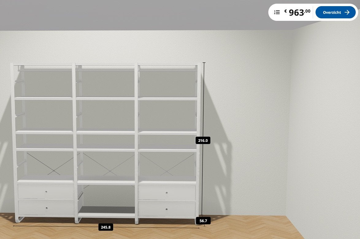Ikea Elvarli - open kast vrij in te delen, Ophalen, Zo goed als nieuw