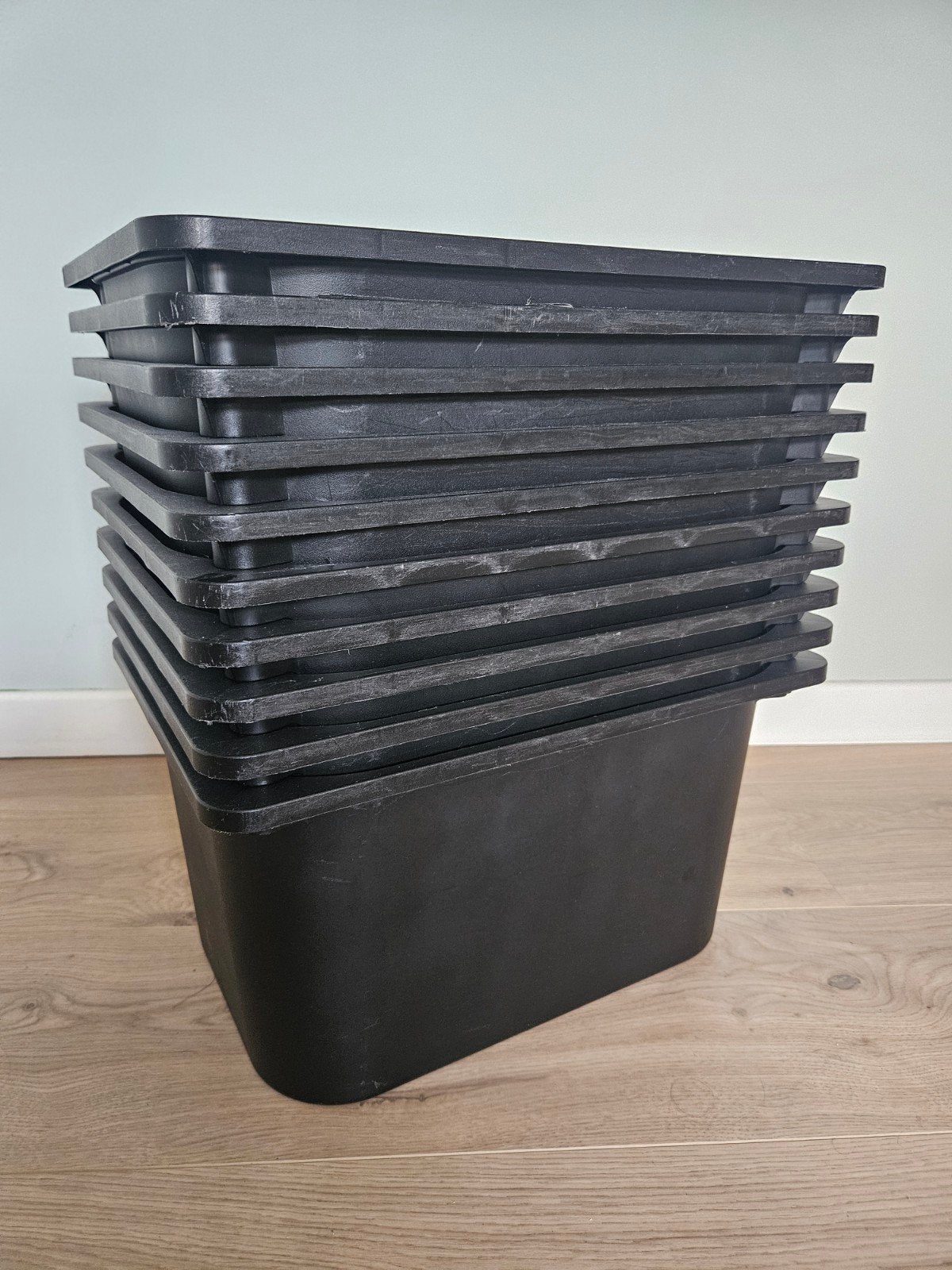 Zwarte Trofast opbergbakken 42 x 30 x 23cm, Ophalen, Gebruikt, Minder dan 50 cm, Minder dan 40 cm
