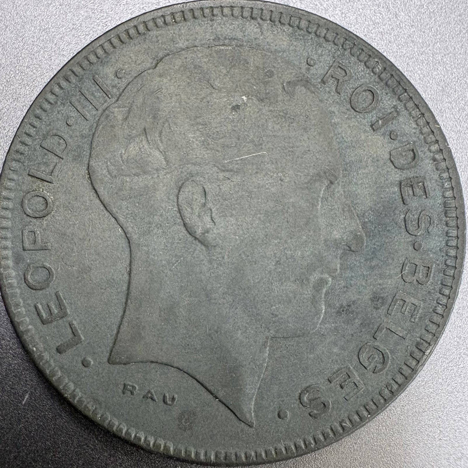 Belgische Munt 5 Francs1943 (Zink – WOII Bezetting) – LP III, Postzegels en Munten, Verzenden, Overig, Losse munt