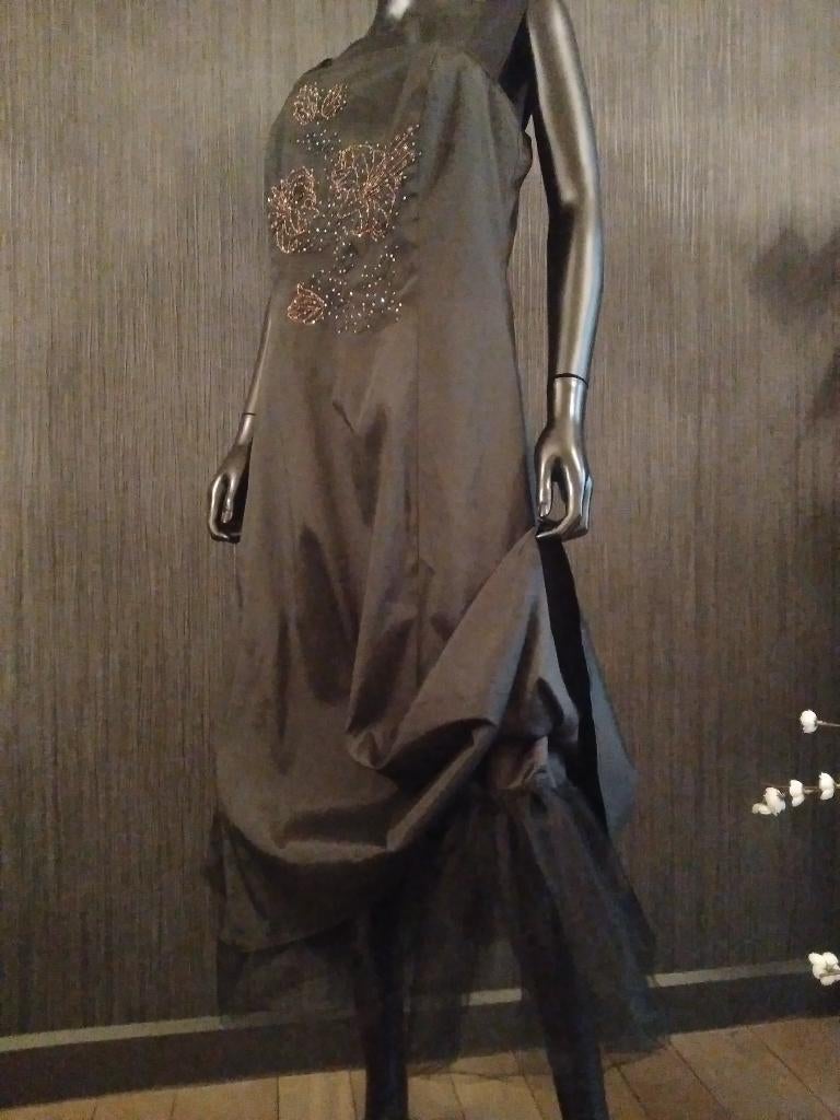 Feestjurk modeszene maat 44, Kleding | Dames, Jurken, Zwart, Ophalen of Verzenden, Zo goed als nieuw, Maat 42/44 (L)