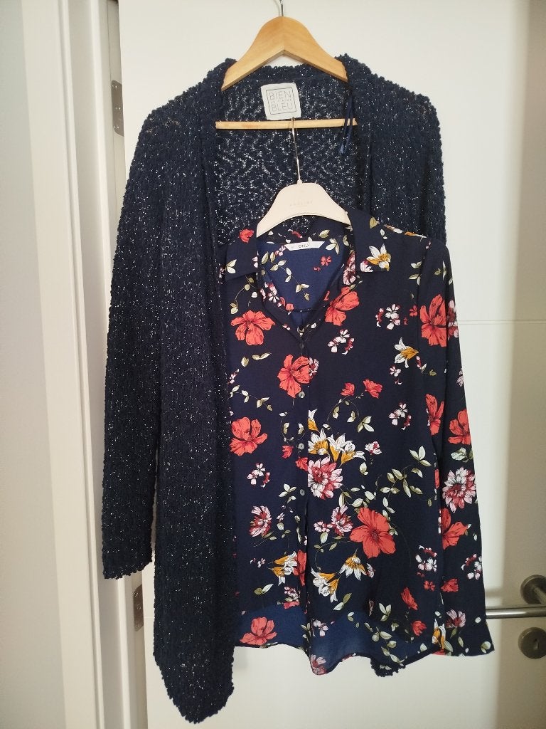 Een lange gilet met prachtig bloesje, Only, Blauw, Ophalen of Verzenden, Zo goed als nieuw