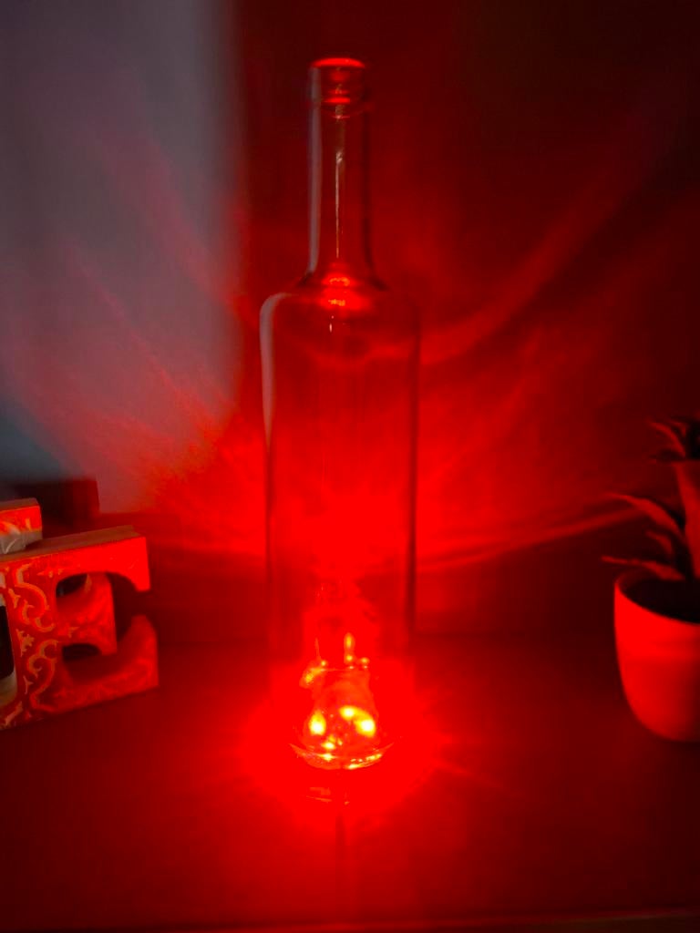 Set van 3 LED-onderzetters met rode sticker!, Huis en Inrichting, Lampen | Overige, Ophalen of Verzenden