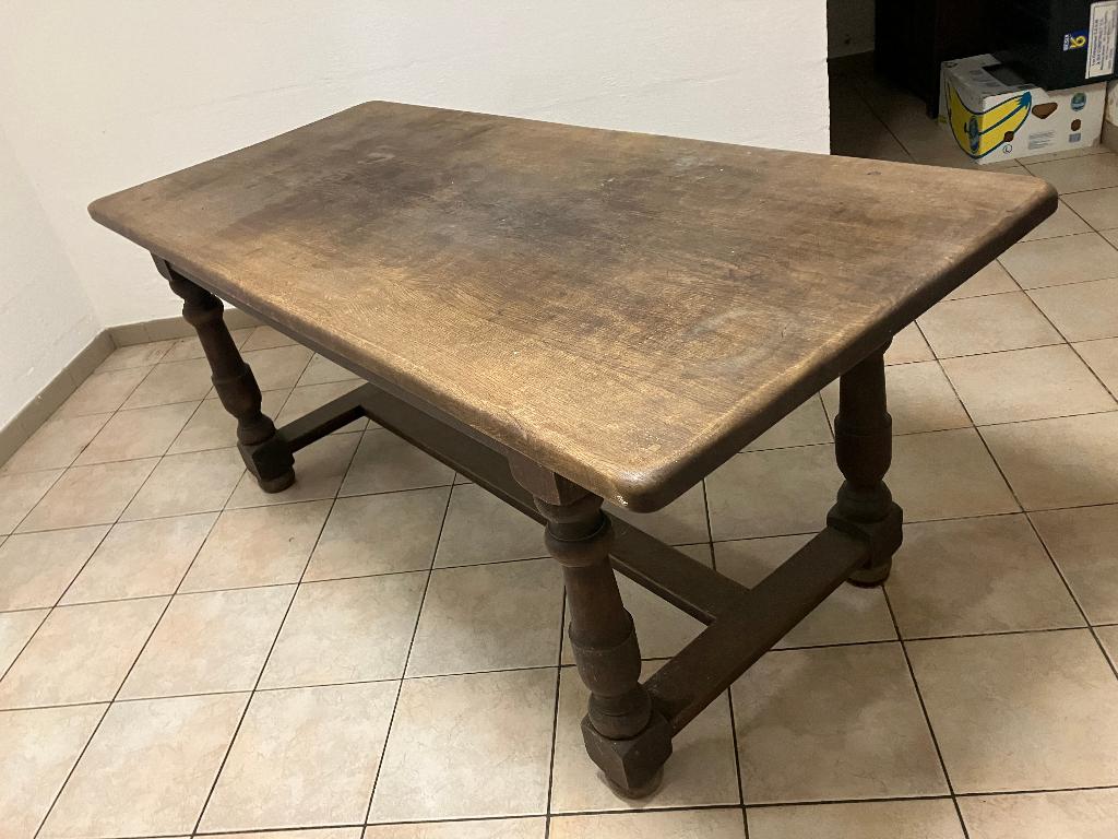 Eiken tafel, Ophalen, Gebruikt, Eikenhout, Antiek landelijke stijl