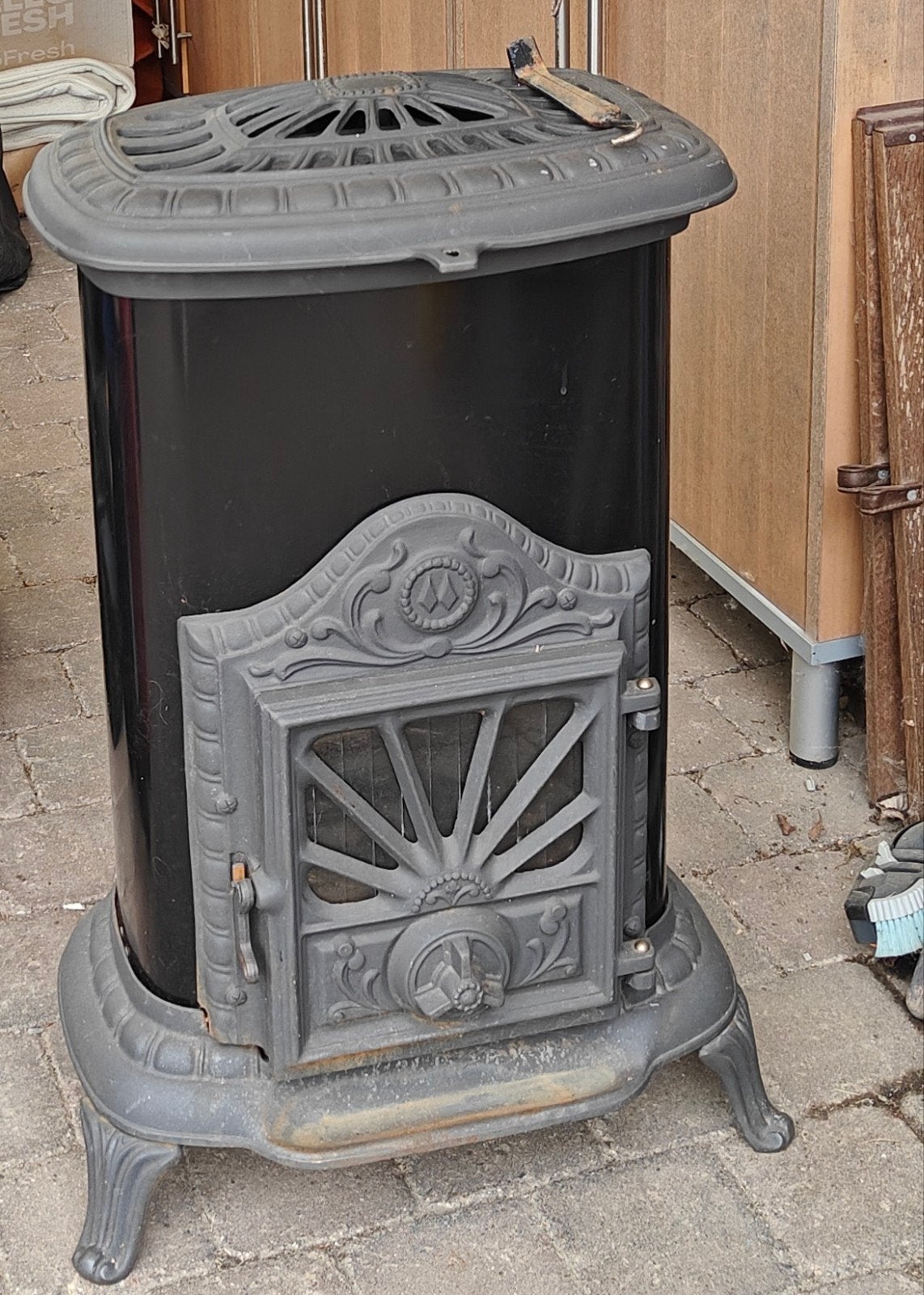 Gietijzeren kachel, Maison & Meubles, Poêles, Enlèvement, Utilisé, Autres carburants, Autoportant