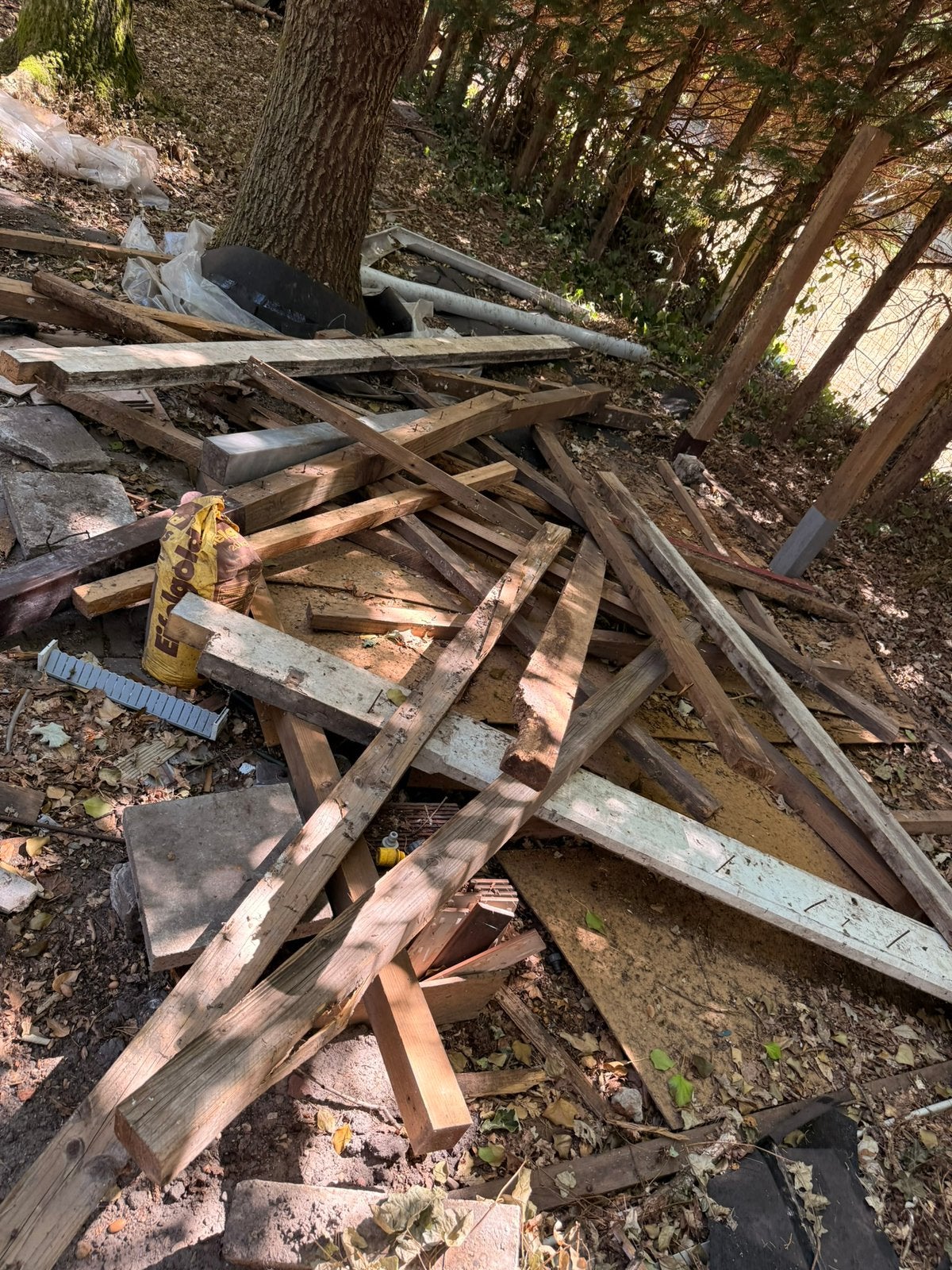 Gratis brandhout, Tuin en Terras, Ophalen