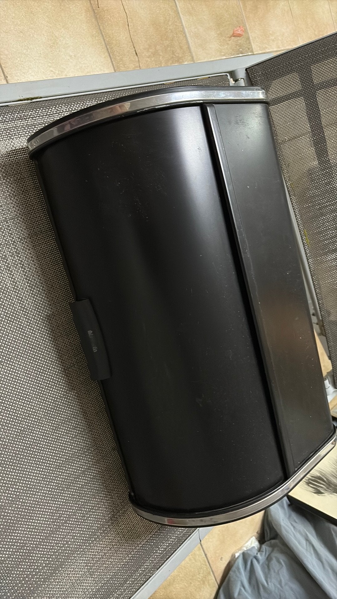 Brabantia broodtrommel zwart, Gebruikt, Ophalen of Verzenden, Zwart, Metaal