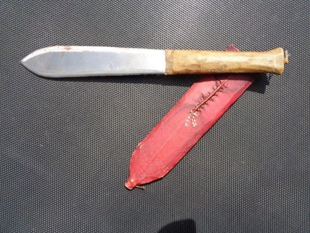 Kunst , hand arbeid , Afrikaans , L = 29,5 cm., Antiek en Kunst, Wapen, Afrika, Handgemaakt, Ophalen of Verzenden
