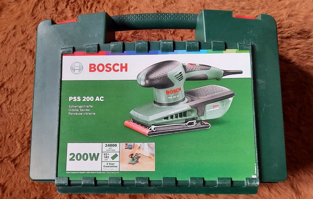 Vlakschuurmachine Bosch  PSS 200 AC - 200W, Enlèvement ou Envoi, Comme neuf, Moins de 600 watts, Ponceuse orbitale