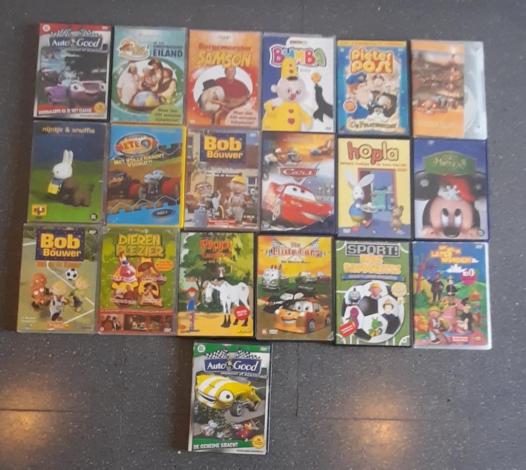 Verzameling kinder-dvd's – Bob de Bouwer, Cars, Bumba enmeer, Cd's en Dvd's, Ophalen