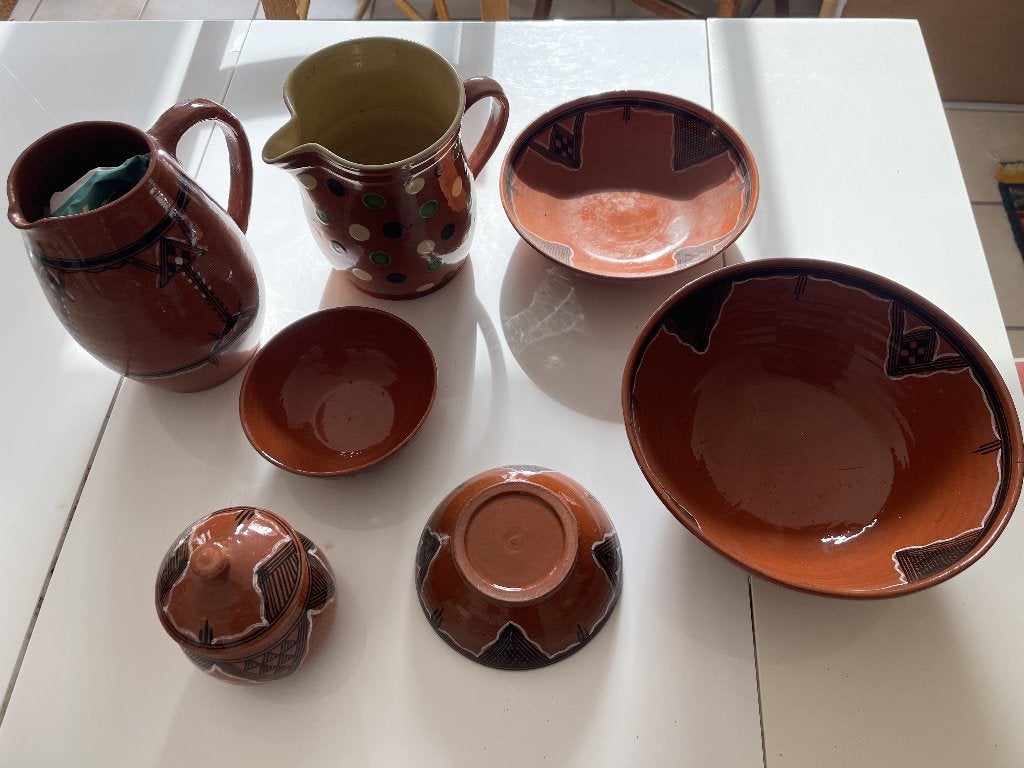 7 éléments de poterie méditerranéenne, Antiquités & Art, Enlèvement ou Envoi