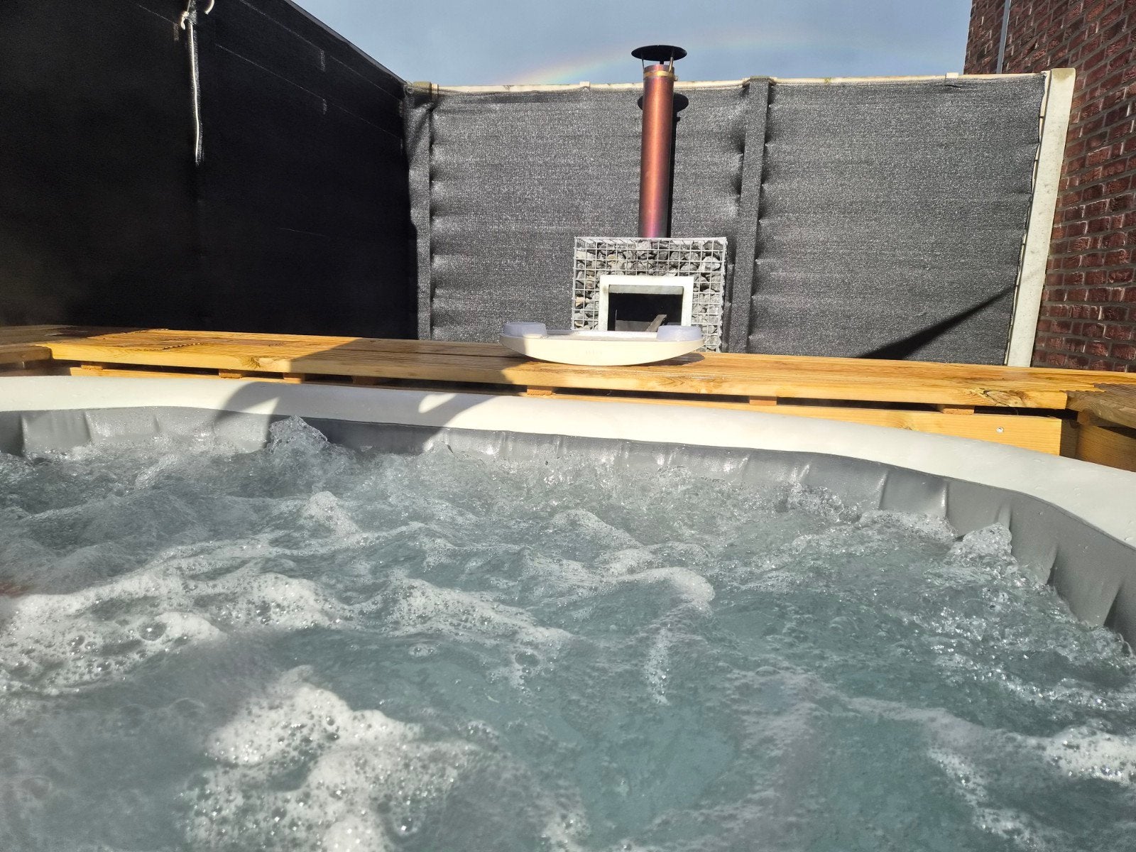 intex pure spa greystone vierkant 6 pers. met bon en garanti, Tuin en Terras, Ophalen