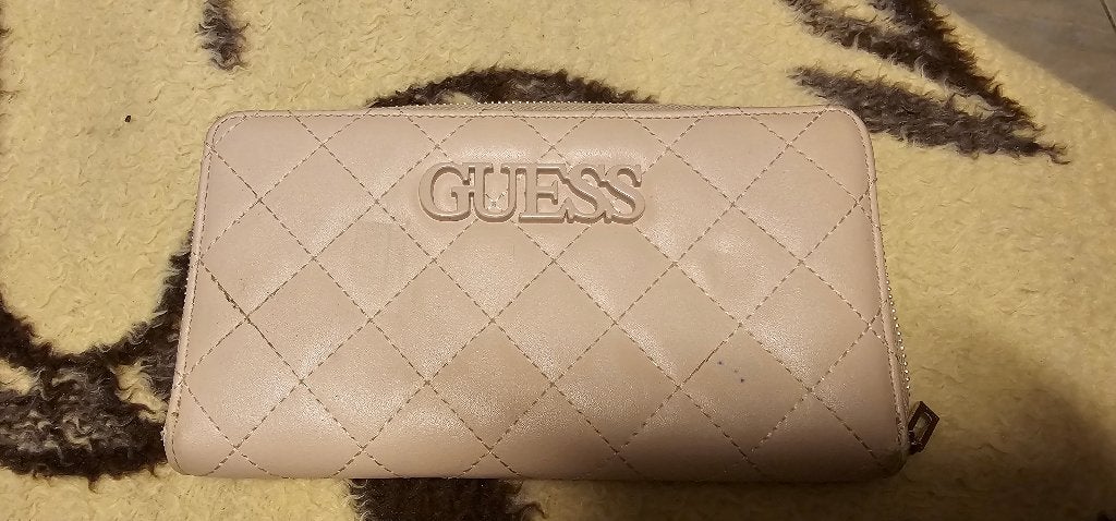 Portefeuille femme guess, Handtassen en Accessoires, Ophalen, Gebruikt, Roze, Guess