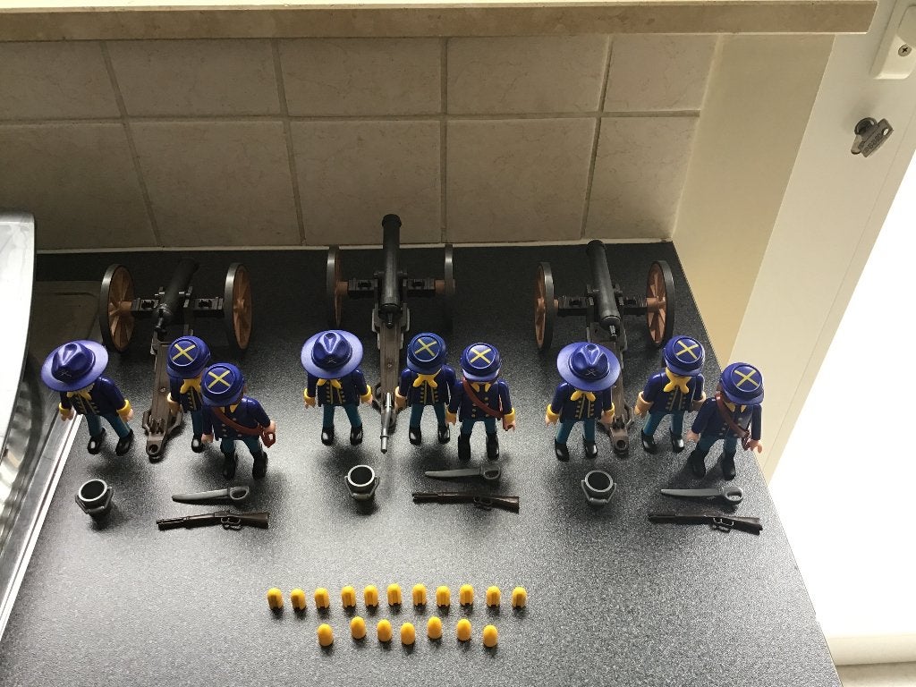 3 x Amerikaanse artillerie, Kinderen en Baby's, Speelgoed | Playmobil, Ophalen of Verzenden, Historisch, Complete set