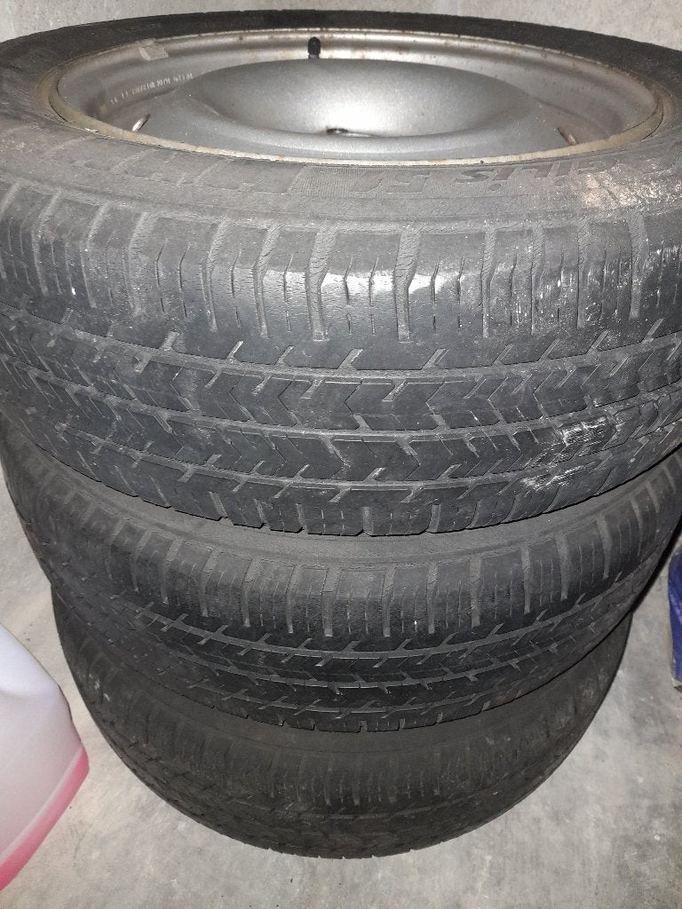 3 stalen velgen met banden 175 65 R14, Auto-onderdelen, Ophalen, 14 inch, 175 mm, Band(en)
