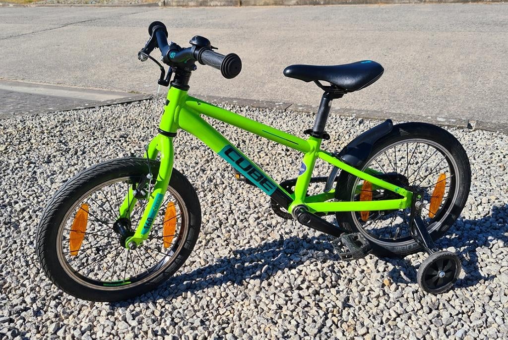 Kinderfiets Cube 160 met zijwieltjes, Ophalen, Velgrem, Cube, 16 inch