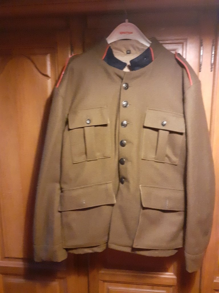 belgisch kaki uniform vest en broek replica WOI  1918, Verzamelen, Ophalen, Landmacht