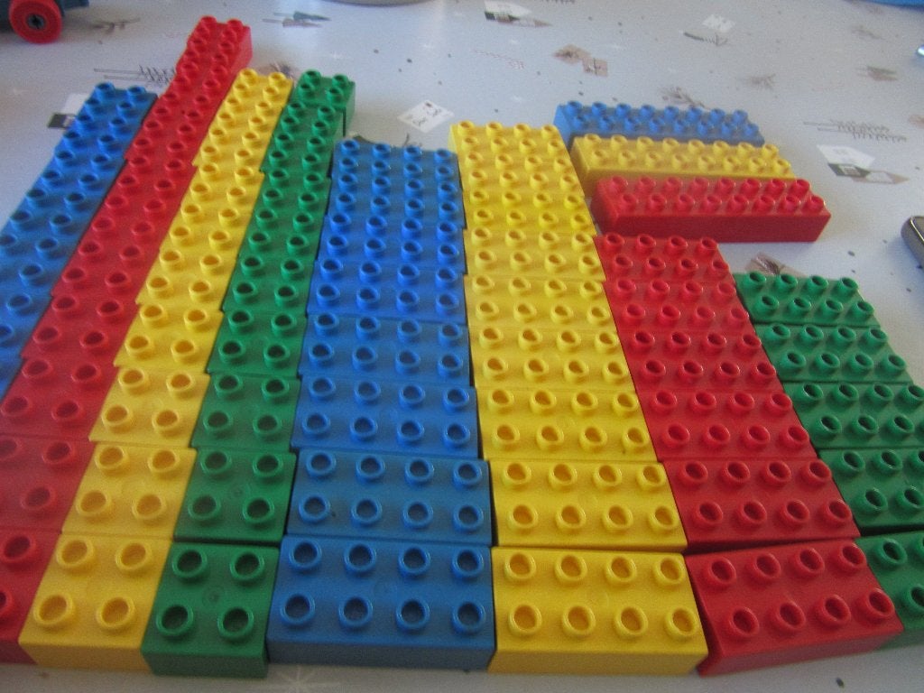 Vintage duplo lego basiskleuren en verschillende maten, Kinderen en Baby's, Ophalen of Verzenden, Compleet, Duplo