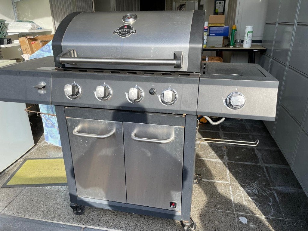 Jamestown Colten gasbarbecue metaal zwart 70,3 x 42 cm, Tuin en Terras, Ophalen, Gebruikt, Jamestown