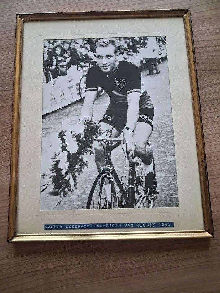 Fotokader van Walter Godefroot als kampioen van België., 1960 tot 1980, Foto, Ophalen of Verzenden, Zo goed als nieuw