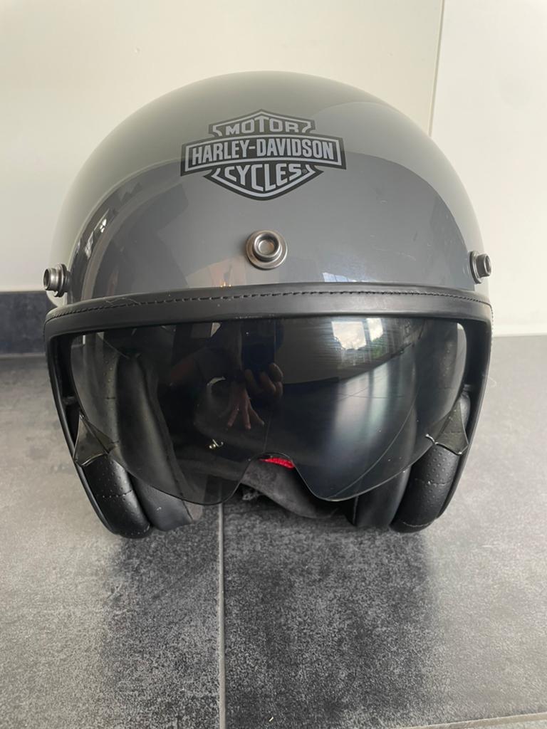 Motorhelm harley davidson, Fietsen en Brommers, Ophalen, Zo goed als nieuw