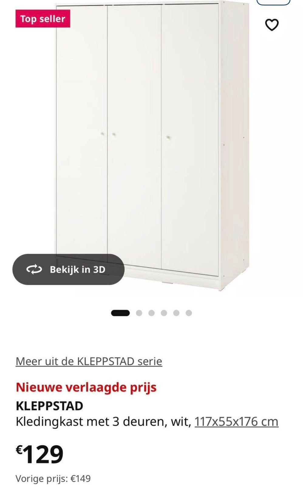 Kleerkast ikea, Enlèvement, Comme neuf