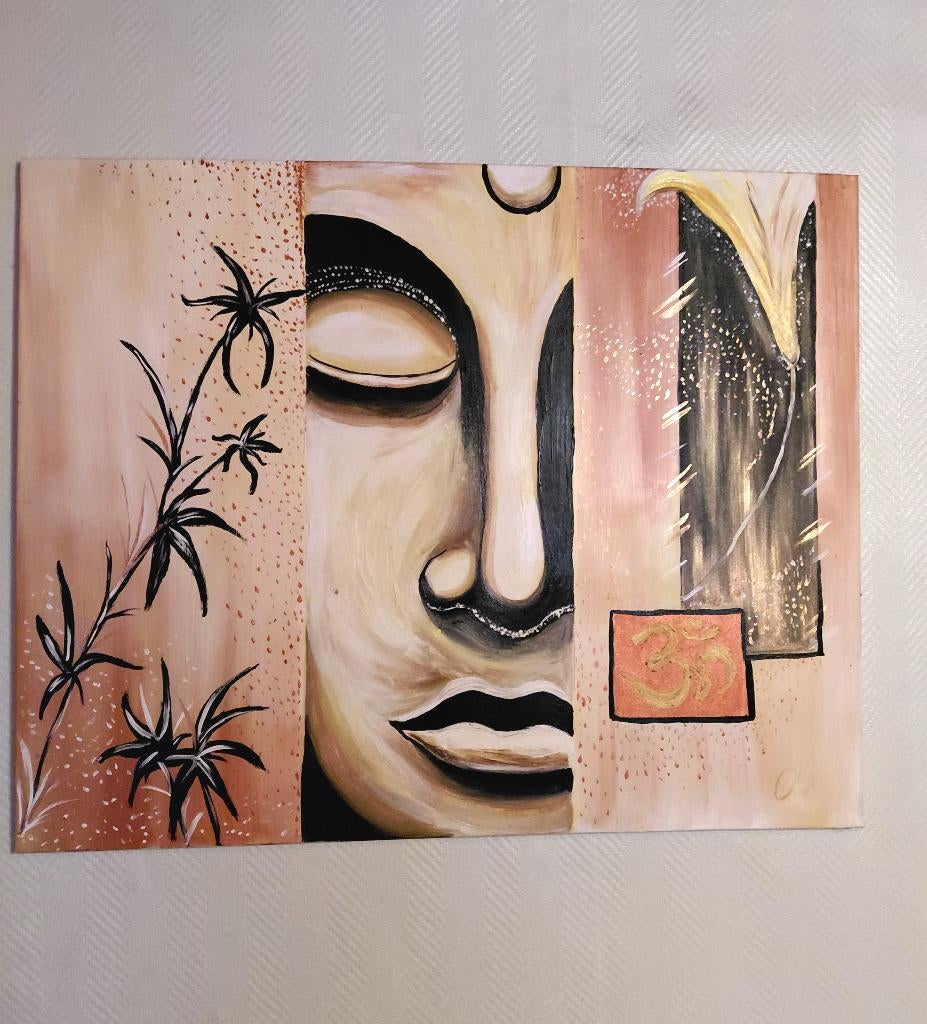 Grand Tableau Zen Bouddha - Peinture sur Toile, Enlèvement
