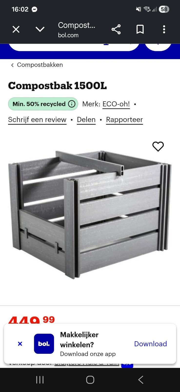 compostbak, Tuin en Terras, Ophalen, Kunststof