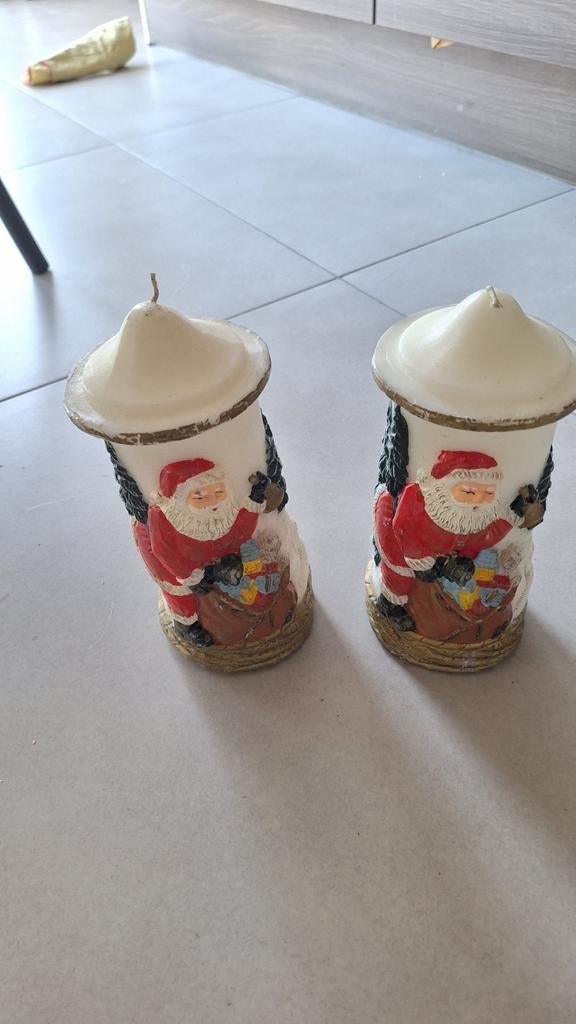 Kerst Kaarsen, Overige materialen, Wit, Ophalen of Verzenden, Zo goed als nieuw