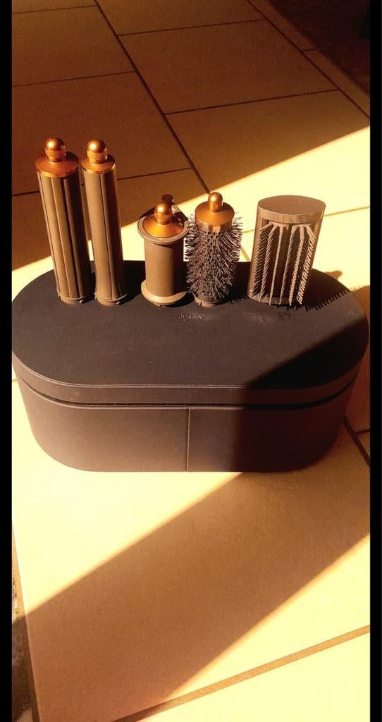 Dyson Airwrap opzetstukken (Complete Long)  grijs/goud, Ophalen of Verzenden, Zo goed als nieuw, Haardroger