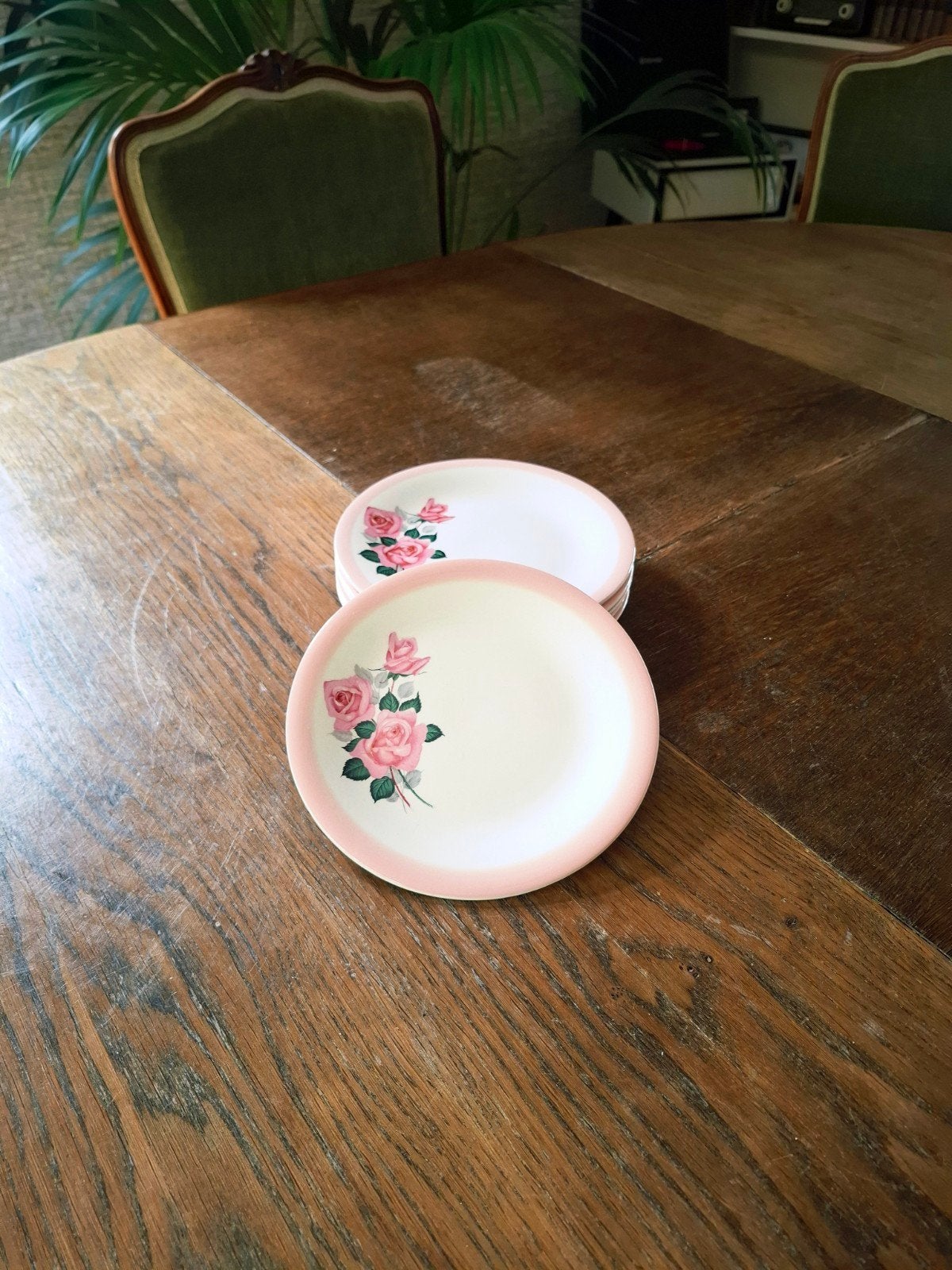 Vintage borden Boch reeks Pigalle - set van 6, Ophalen of Verzenden