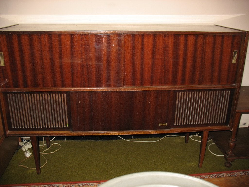 Radio en platenspeler in kast, TV, Hi-fi & Vidéo, Tourne-disques, Enlèvement, Utilisé, Tourne-disque, Autres marques