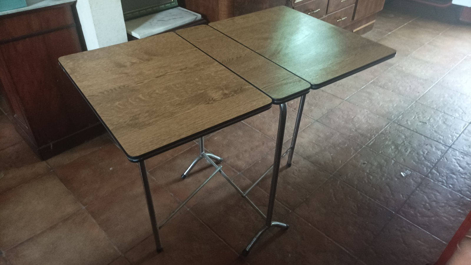 stevige kleine vouwtafel, Ophalen, Gebruikt, Metaal of Aluminium, 75 cm of meer