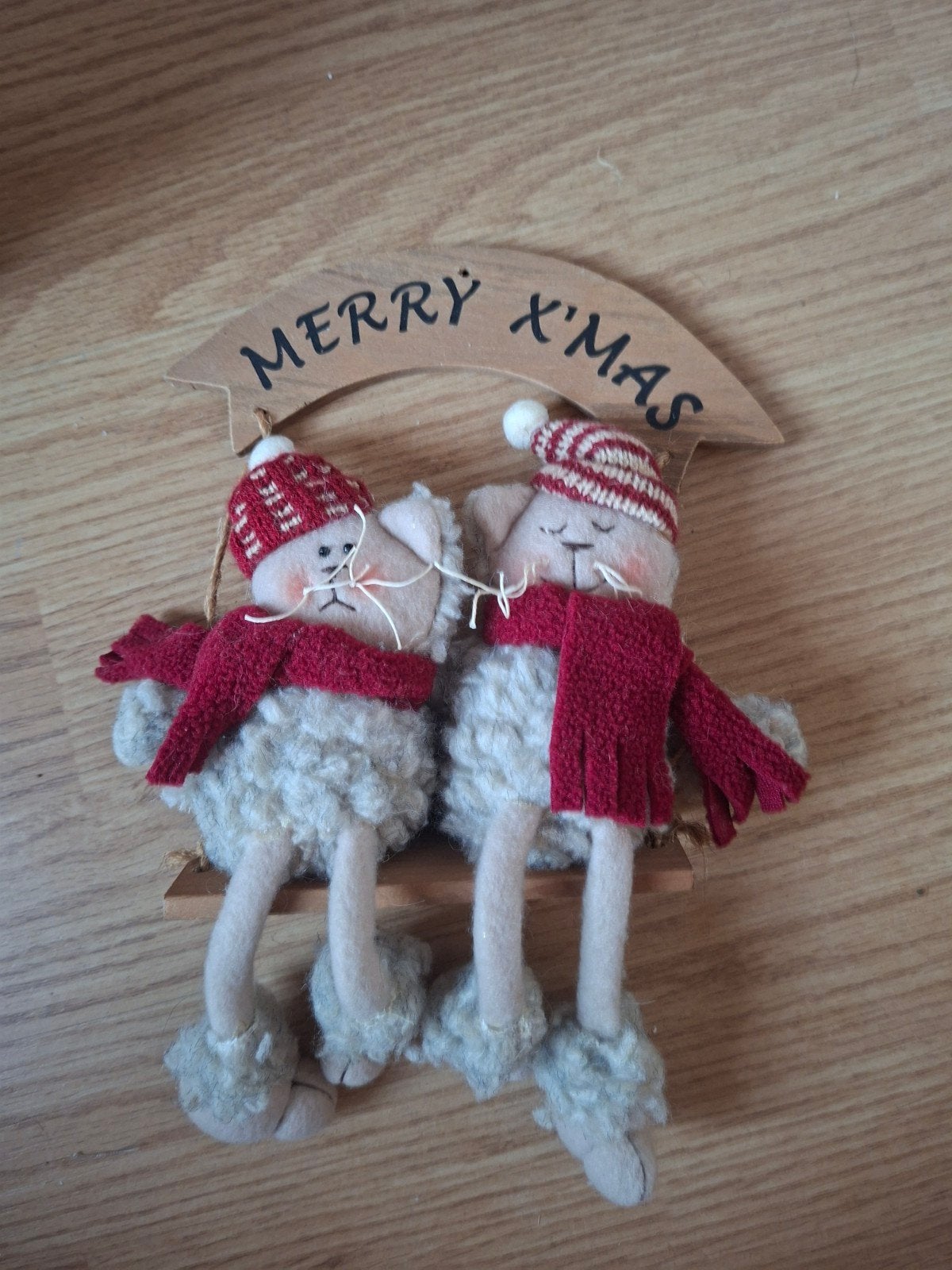 Beertjes schommel, 25cm hoog, gebruikssporen, Diversen, Kerst, Ophalen of Verzenden