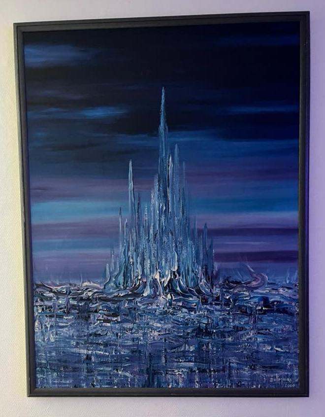 Grande peinture sur toile les cathédrales de Joseph delmeire, Enlèvement ou Envoi