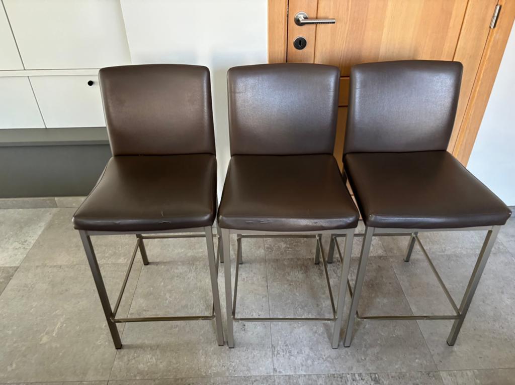 Barstoelen, Huis en Inrichting, Barkrukken, 3 krukken, Ophalen, Gebruikt, 60 tot 90 cm