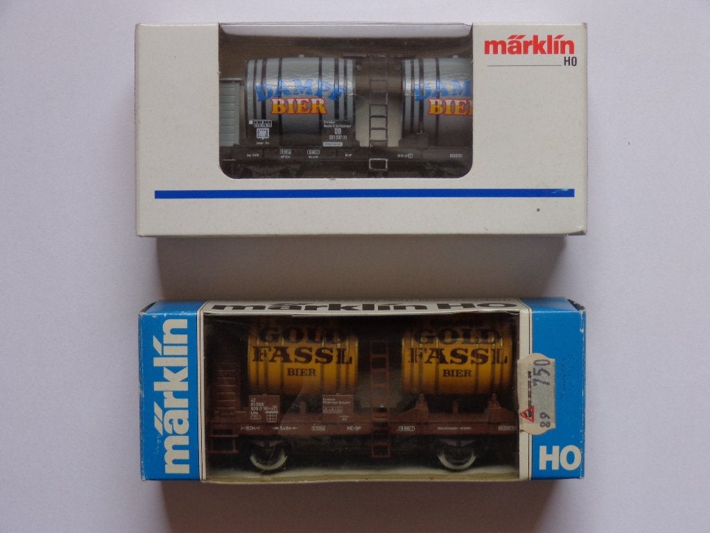 Marklin ho DB/OBB Lot de 2 wagons 'Bière' 4438 et 44321., Enlèvement ou Envoi, Utilisé, Wagon, Märklin