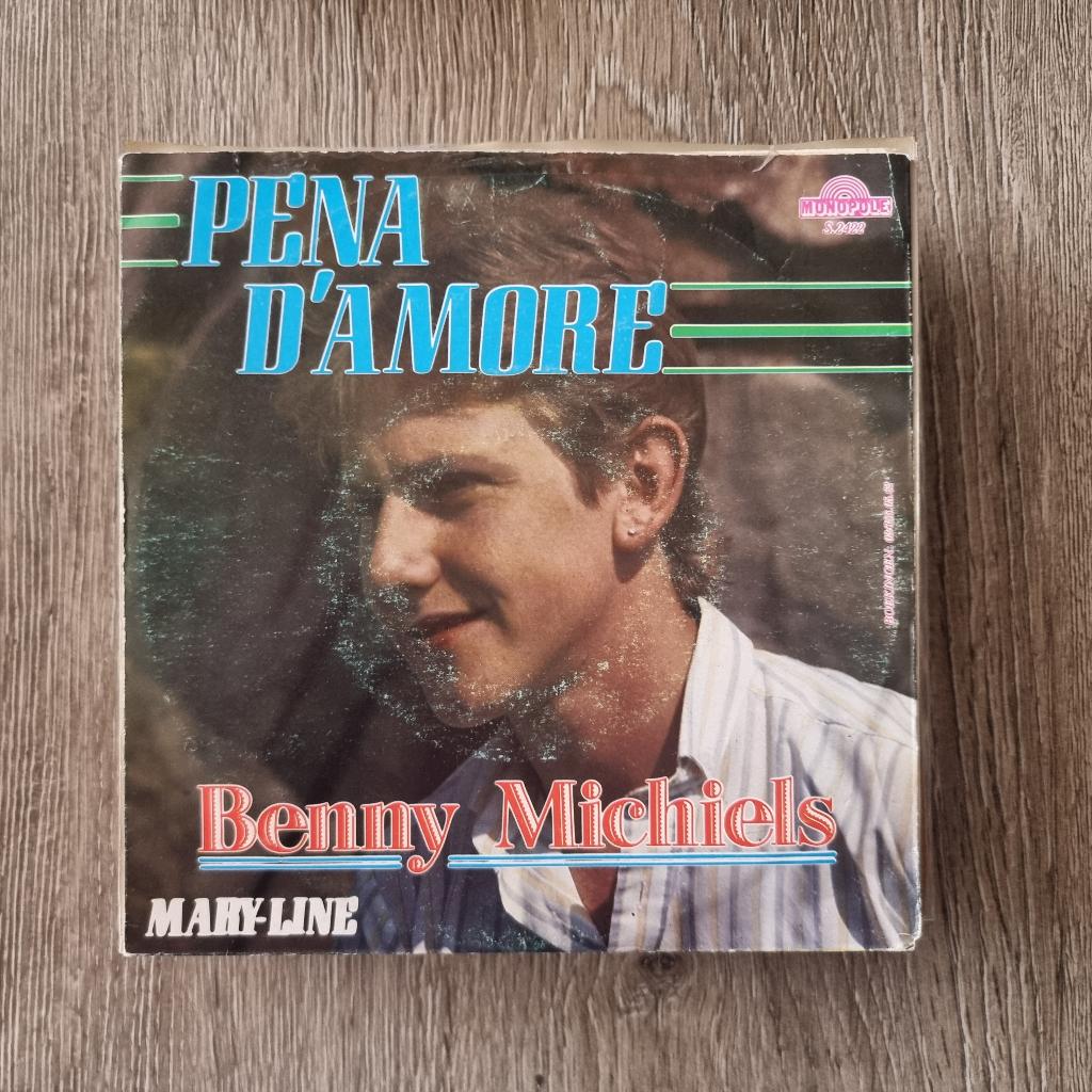 7" Benny Michiels – Pena D'Amore, CD & DVD, Vinyles Singles, Utilisé, Single, 1980 - 1989, Pop, 7 pouces, Enlèvement ou Envoi