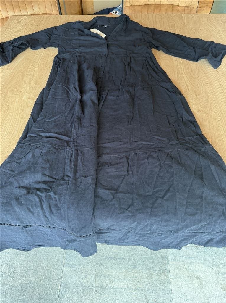 ME+EM Marineblauwe Kimono Maxi Jurk met Knoopsluiting - Nieu, Enlèvement ou Envoi, Comme neuf, Taille 38/40 (M)