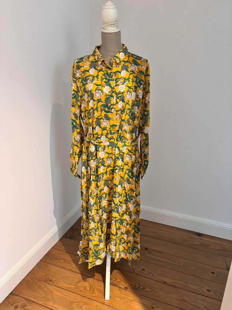 Robe KAFFE mt 46 état neuf, Taille 46/48 (XL) ou plus grande, Comme neuf, Sous le genou, Jaune