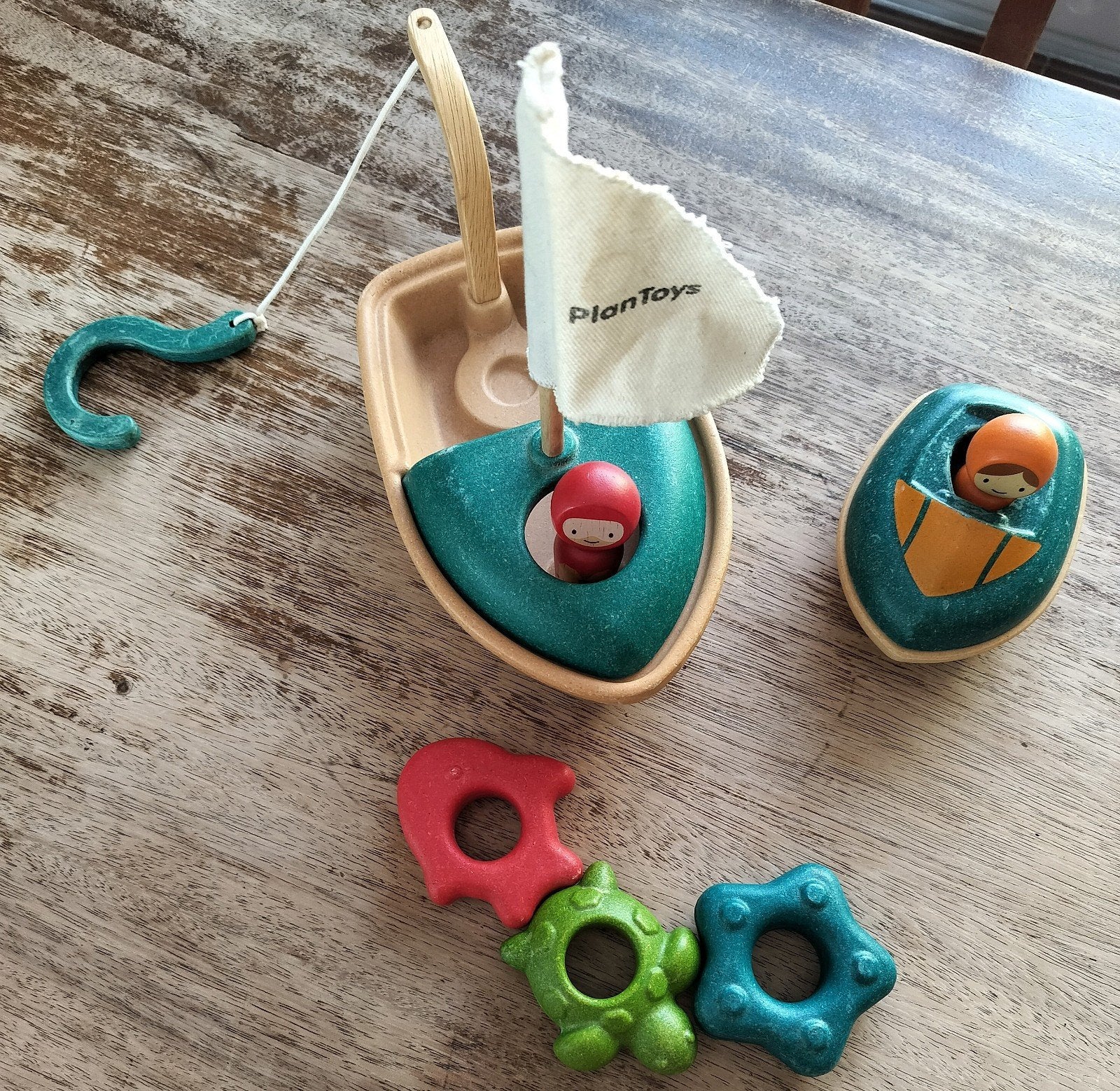 Plan Toys grote en kleine boot, Ophalen, Gebruikt