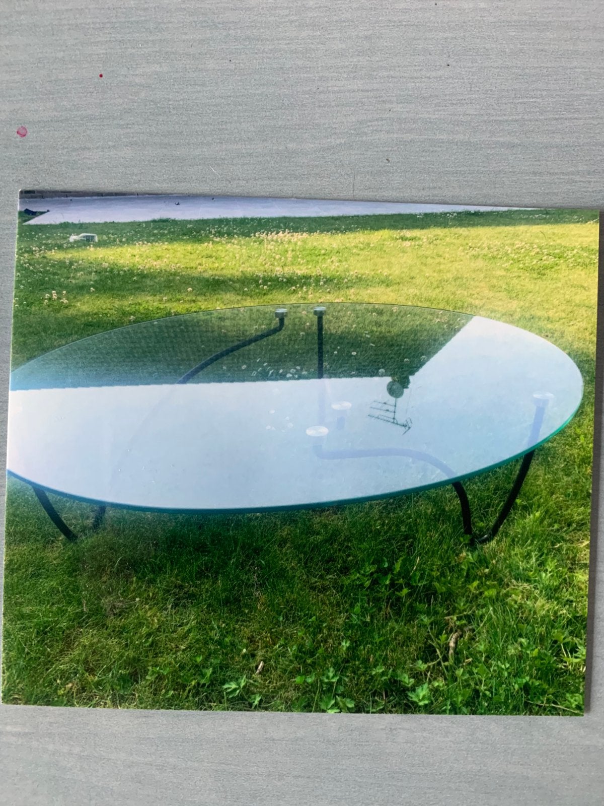Tafel Ligne Roset neuve, Ophalen, Zo goed als nieuw, Ovaal, Glas