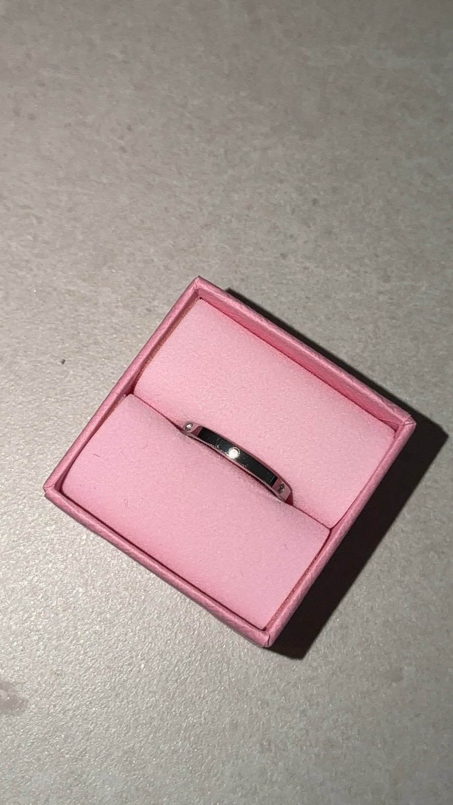 Zilveren ring met diamantjes M, Handtassen en Accessoires, Verzenden, Nieuw, Zilver, Dame