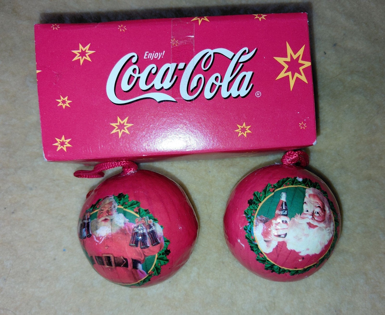 2 boules de Noël coca cola vintage, Collections, Enlèvement, Comme neuf